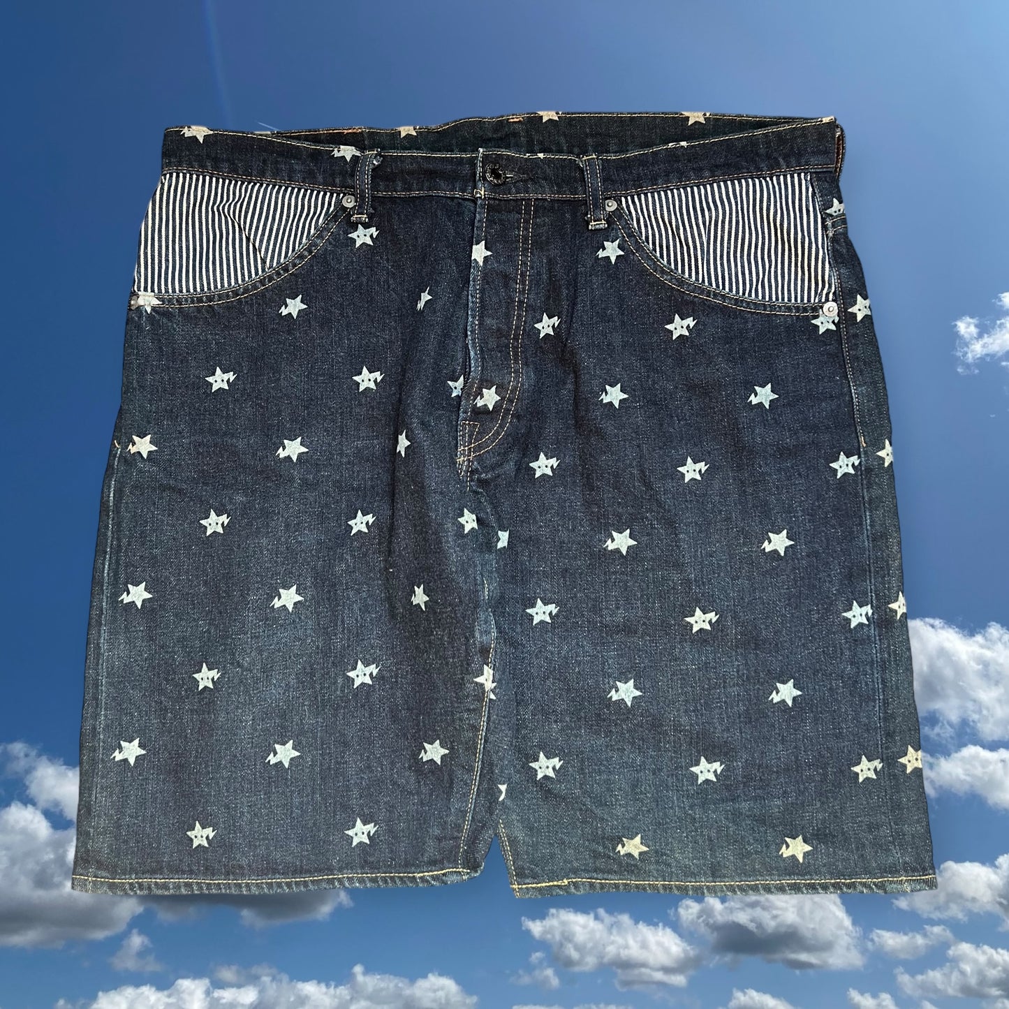 BAPE DENIM SHORTS (L)