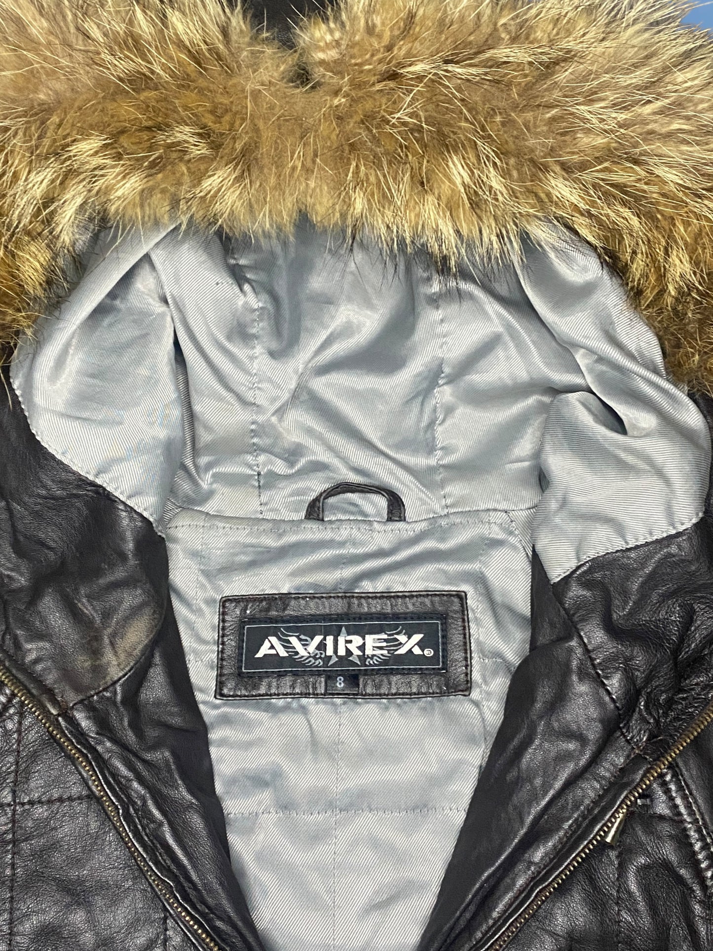 AVIREX HOODED LEATHER (M)