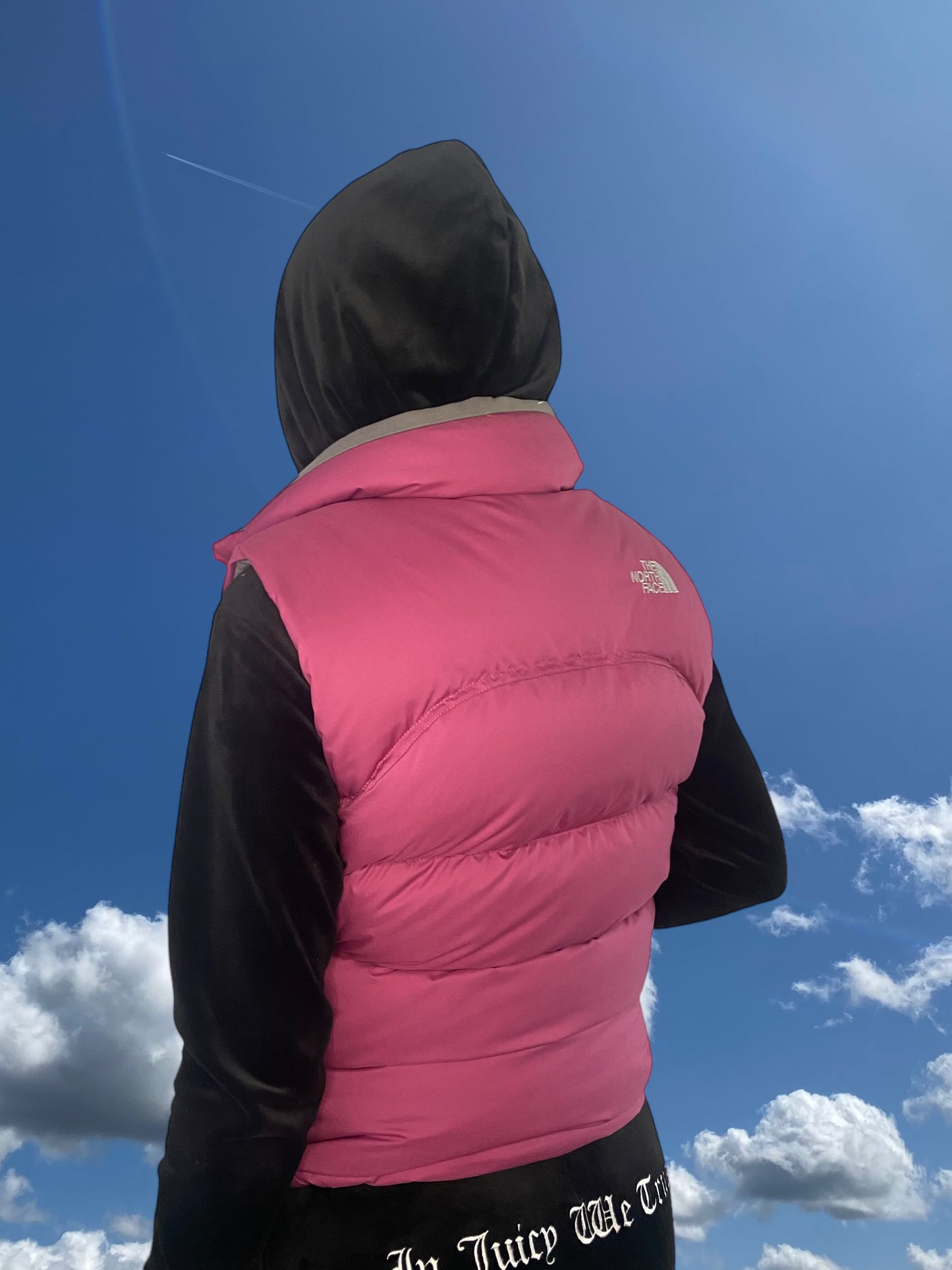 Pink the north face gilet
