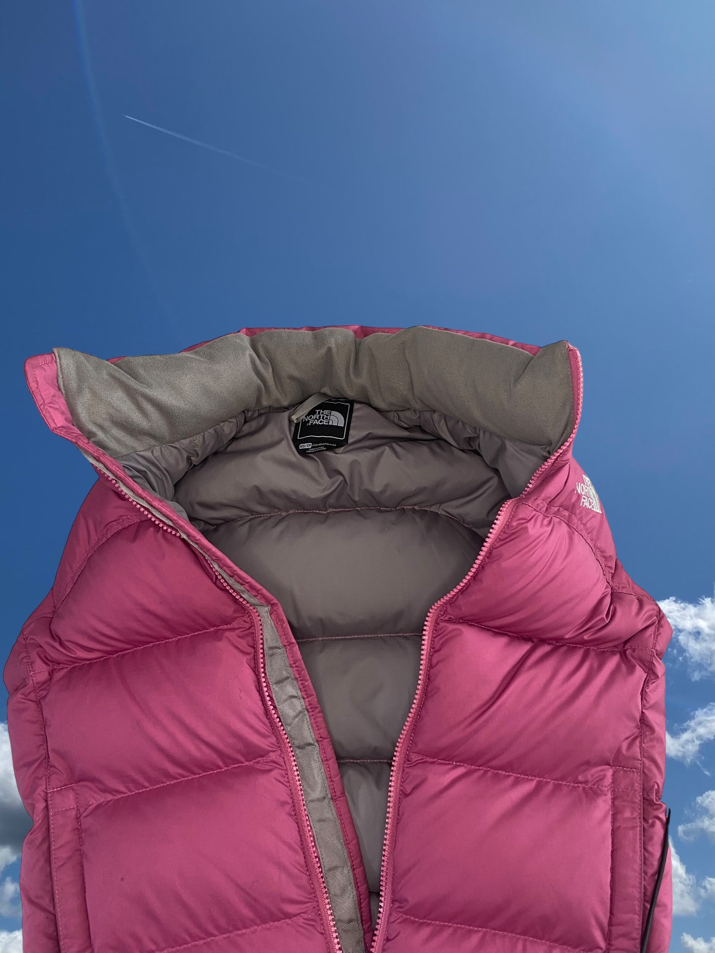 Pink the north face gilet